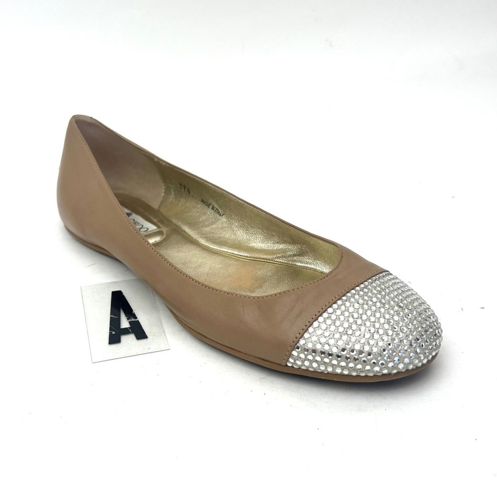 JIMMY CHOO Waine' Cap Toe Ballet Flat sz 7.5